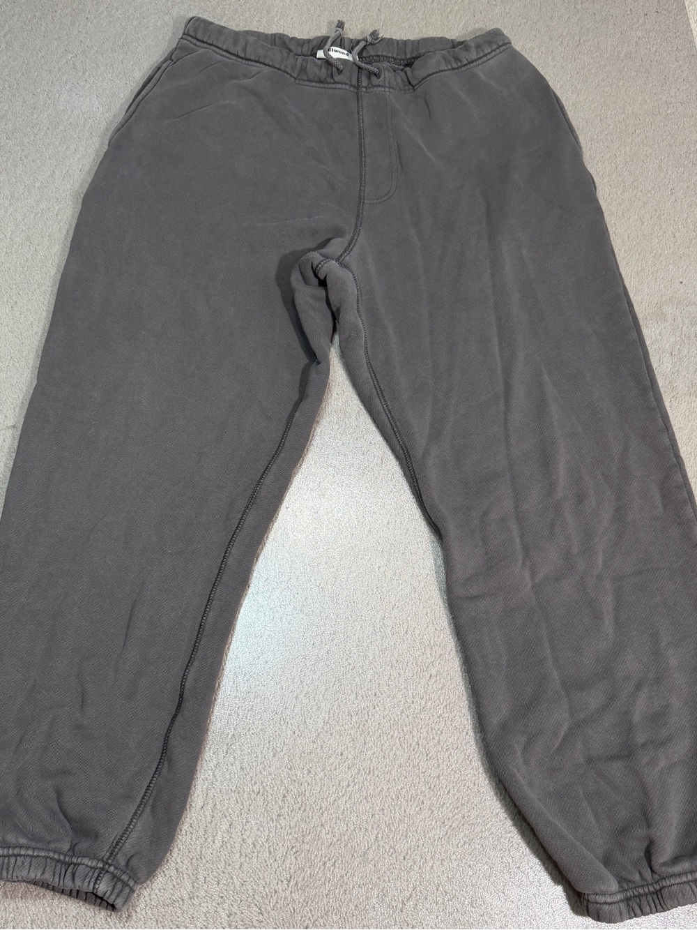 Elwood Core Sweatpants Men XL Gray Organic Cotton Brushed Terry Jogger Lounge